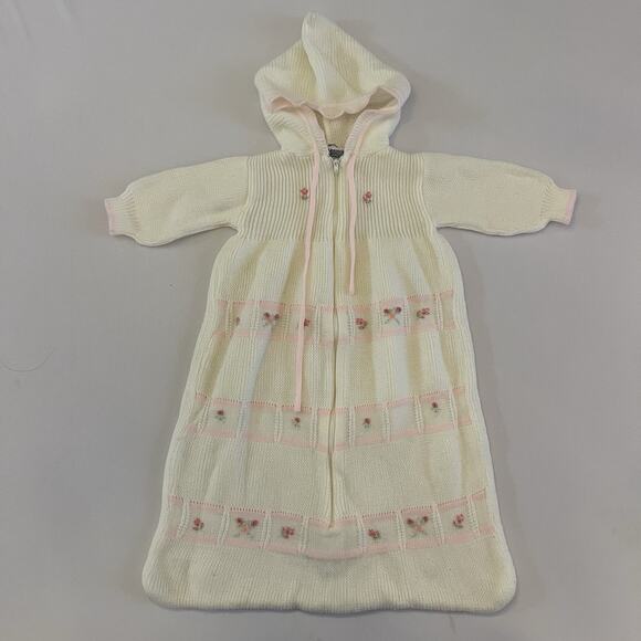 Vintage Carriage Boutique Baby Girl Knit Sweater Gown - Picture 1 of 7